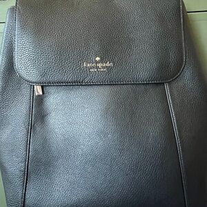 Kate Spade Black Leather Backpack